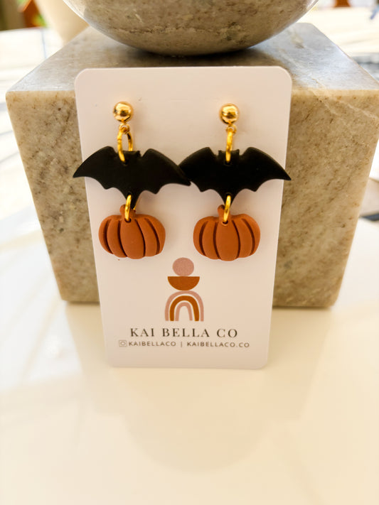 Bat + Pumpkin Dangle