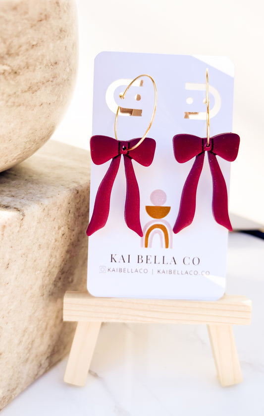 Bows on Hoops | Holiday + Everyday Earrings